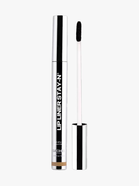 Sacheu Lip Liner Stay-N Peel Off Lip Stain in branded component on a light gray background